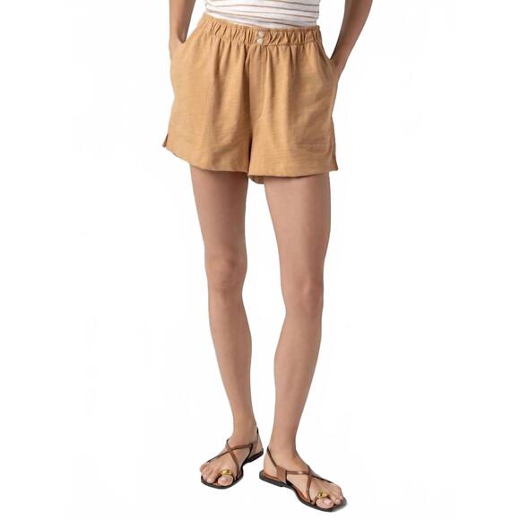 NEW LILLA P faux fly short in teak